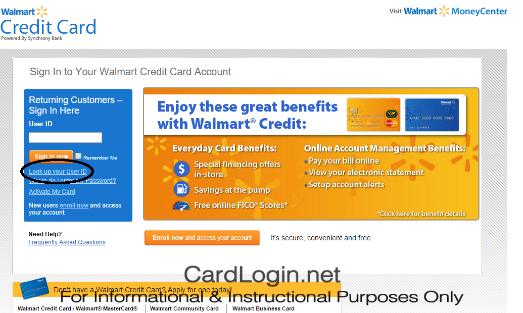 walmart credit card application status online