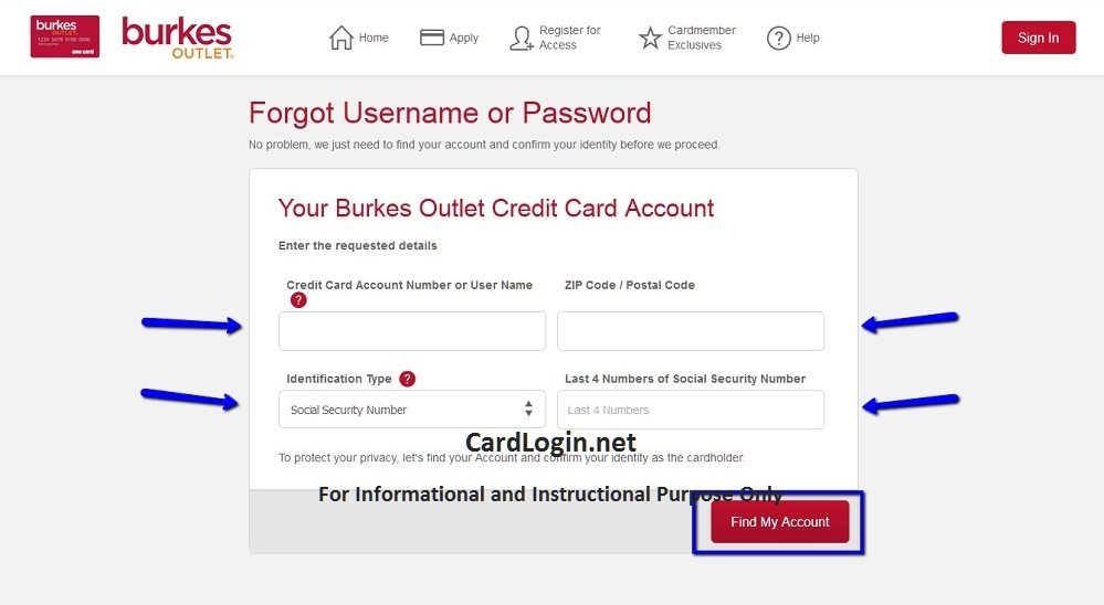 Burkes_Outlet_Credit_Card_User_ID_or_Password_reset