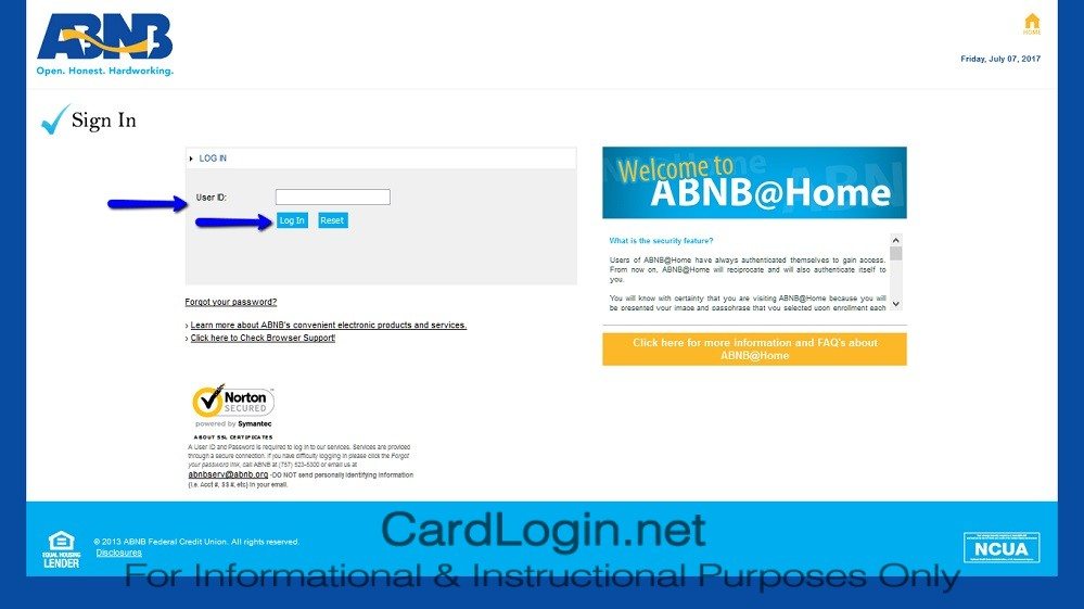 ABNB_MasterCard_Platinum_Credit_Card_Login_Step_1