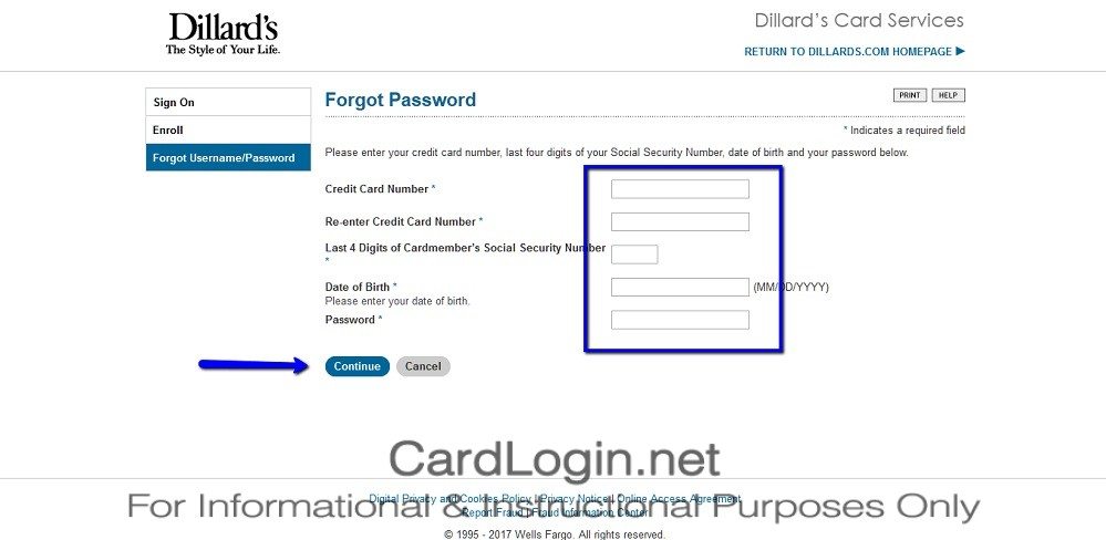 Forgot_Your_Dillard’s_Credit_Card_Password_User_ID_Step_2