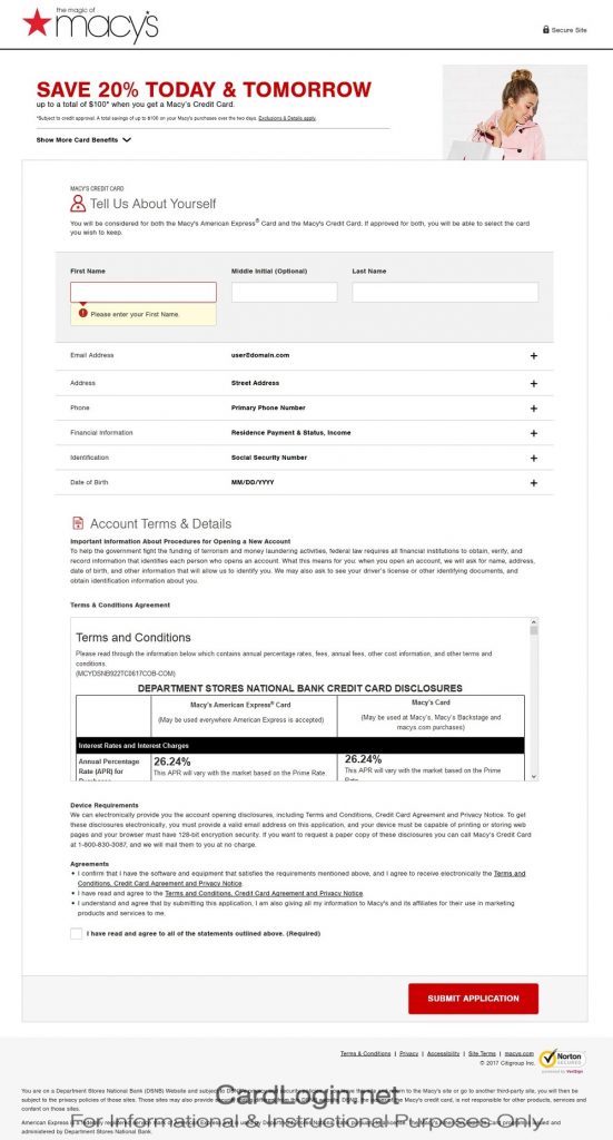 social status card application security Apply to Guide   Macyâ€™s  How  How  to Login