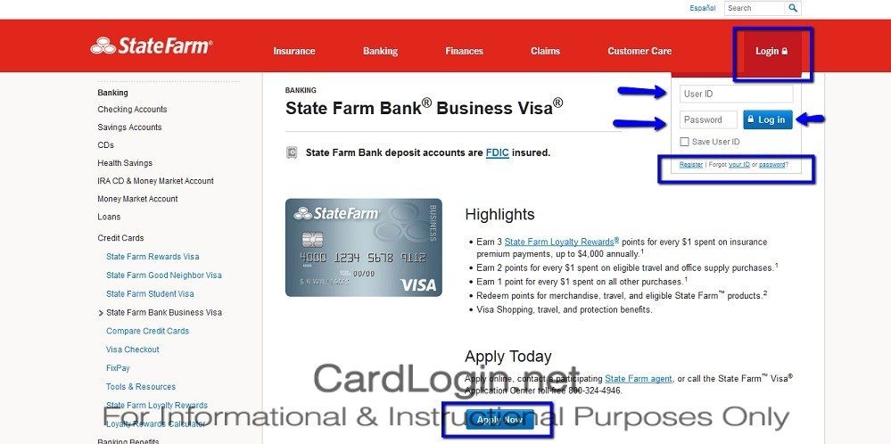 State Farm Bank® Business Visa® | How to Login | How to ...